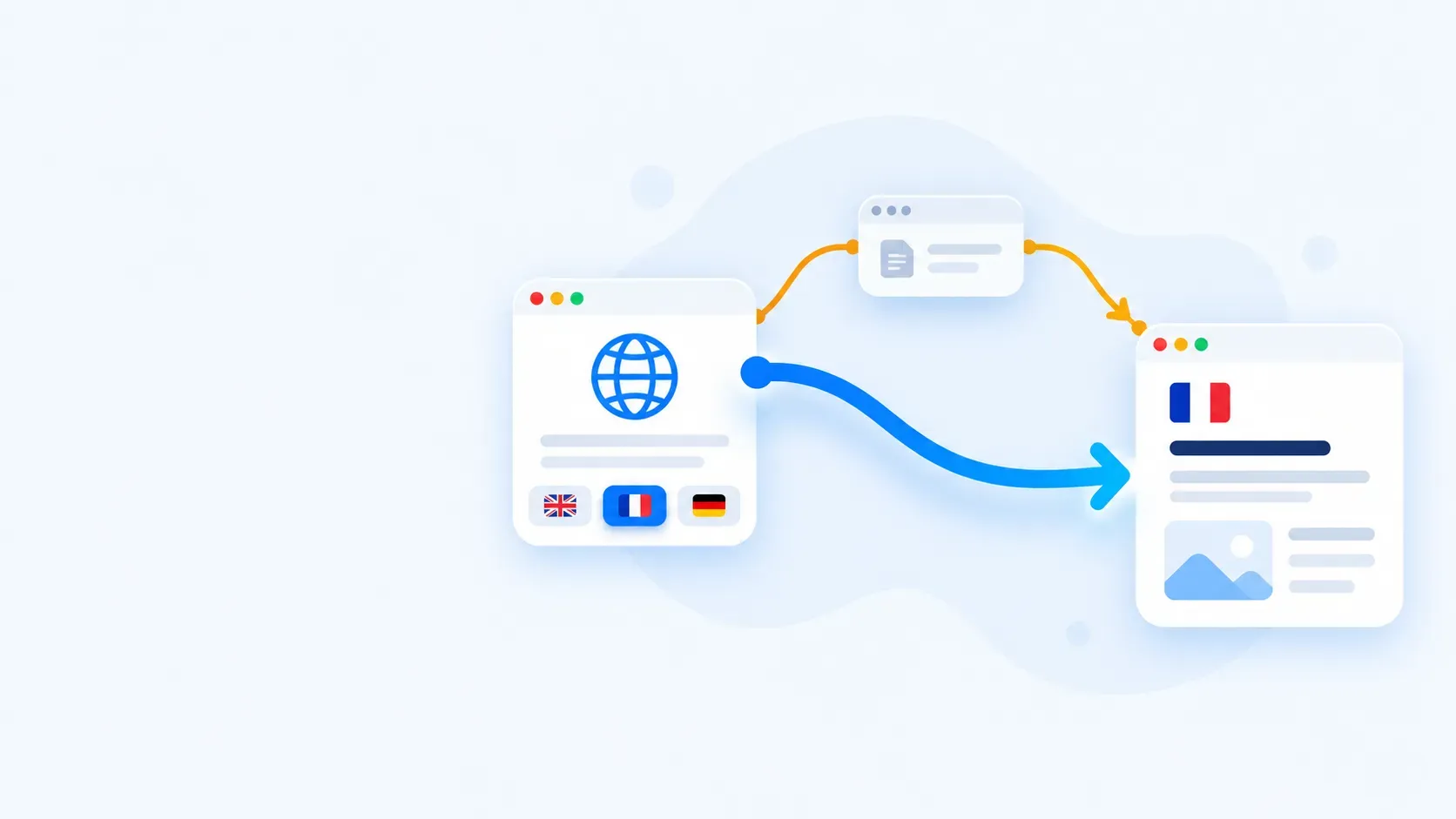 Language link taking a direct route to the translated page
