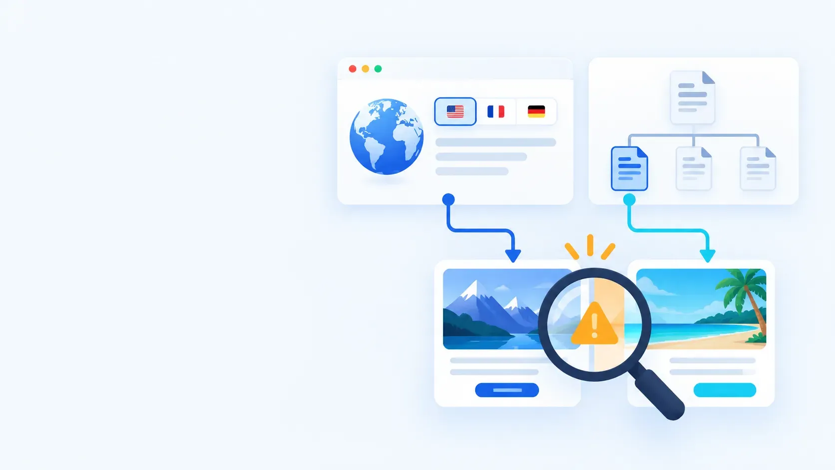 Tracing mismatched language destinations between a page and its sitemap